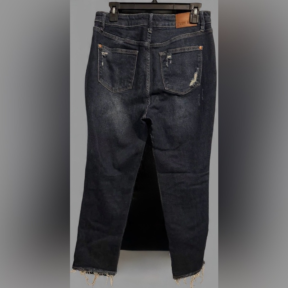 Judy Blue- Full Size High Waist Rigid Magic Heavy Destroy Straight Jeans- 7/28 - Picture 3 of 7